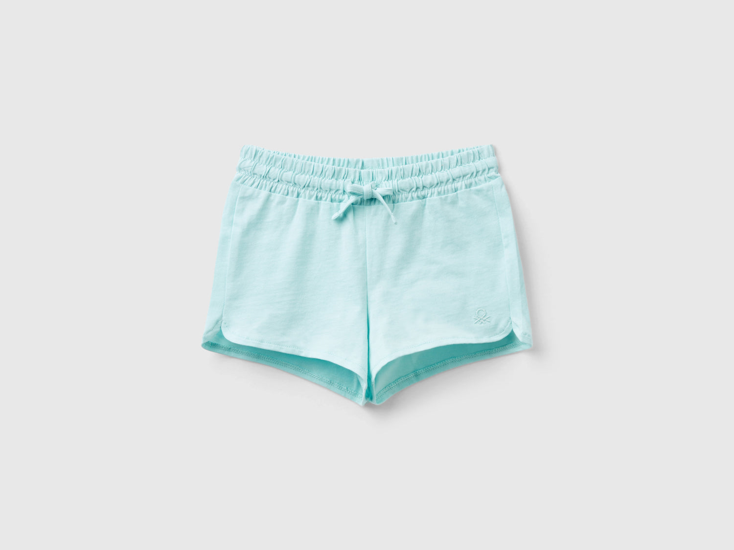 Shorts con coulisse in cotone bio da bimba azzurro | Benetton Outlet