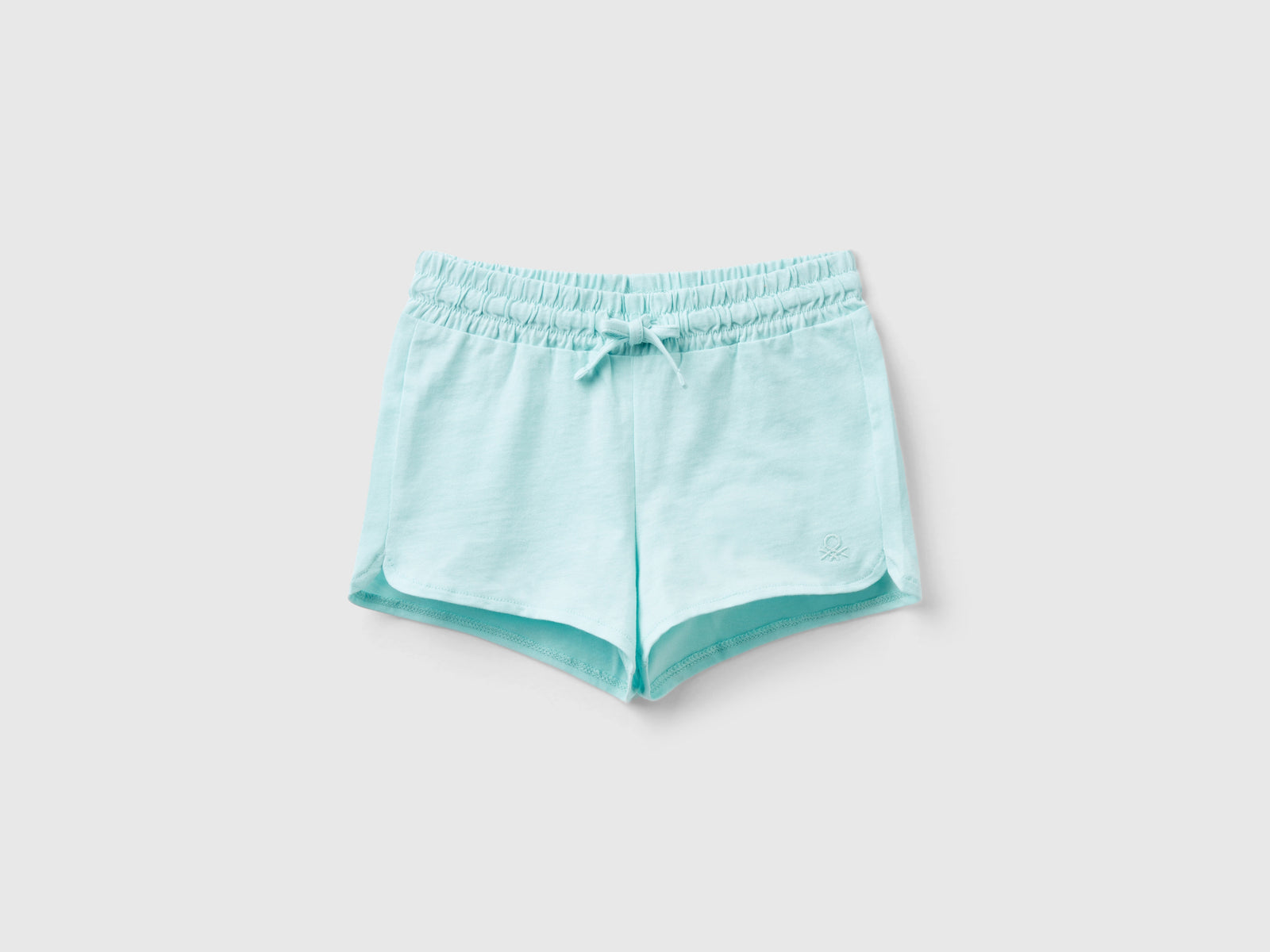 Shorts con coulisse in cotone bio da bimba azzurro | Benetton Outlet
