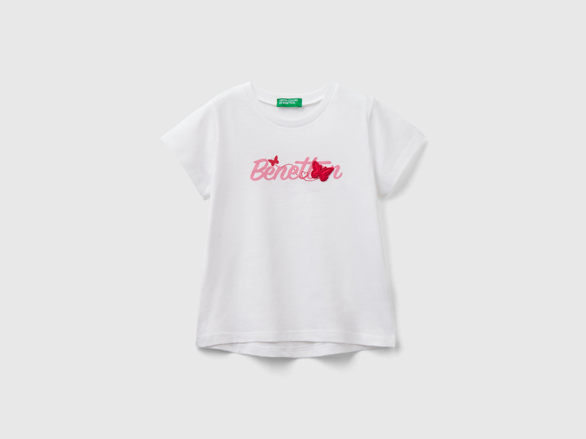 T-shirt in cotone bio con stampa logo