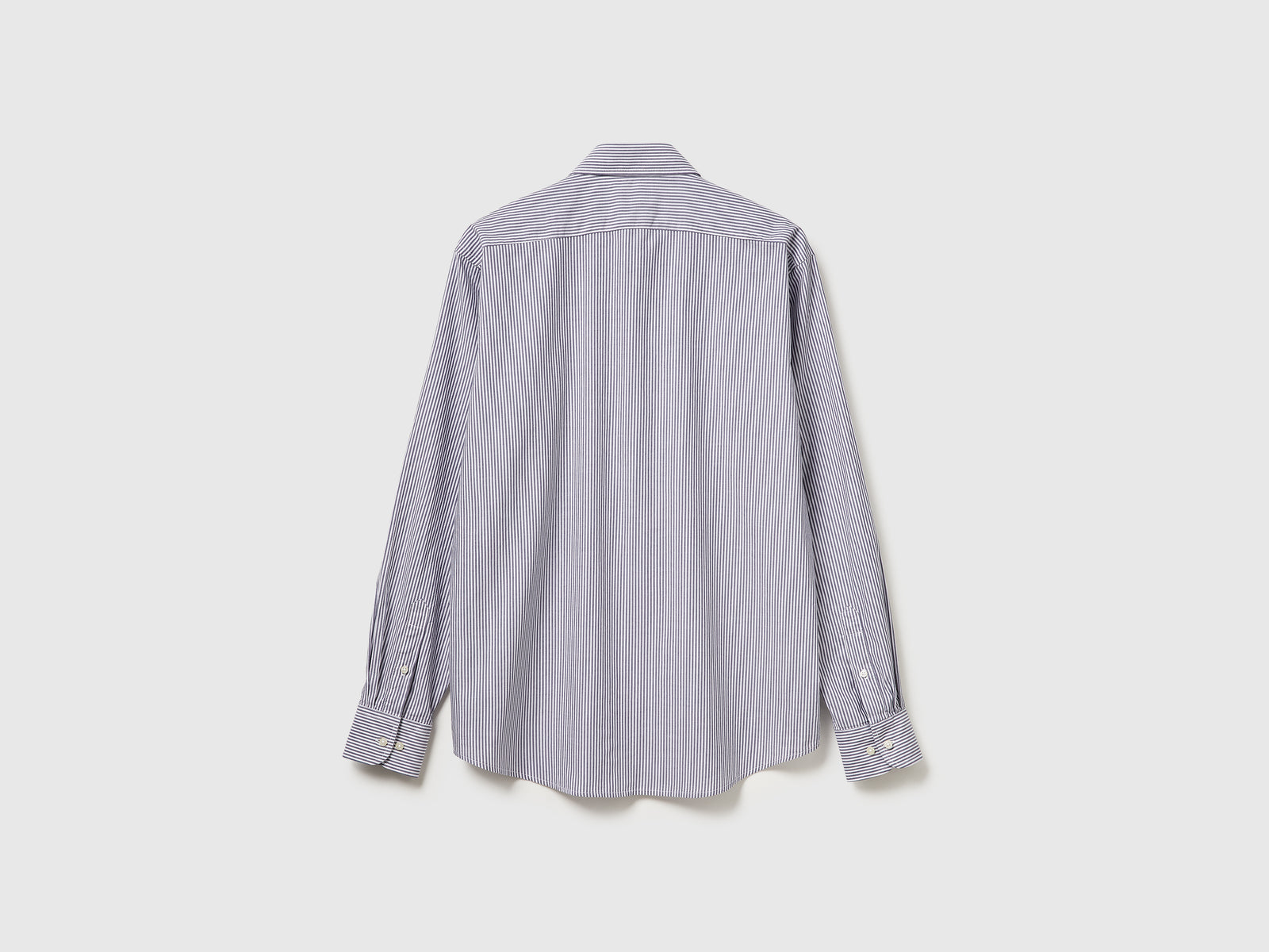 Camicia fantasia in cotone da uomo grigio chiaro 2 | Benetton Outlet