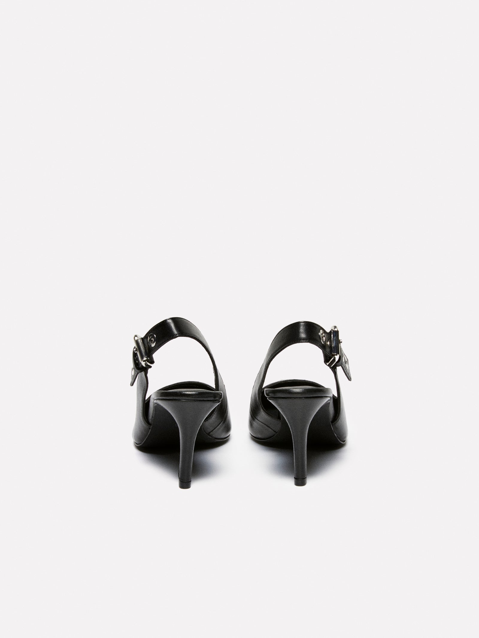 Décolleté in pelle con fibbia da donna nero 2 | Sisley Outlet