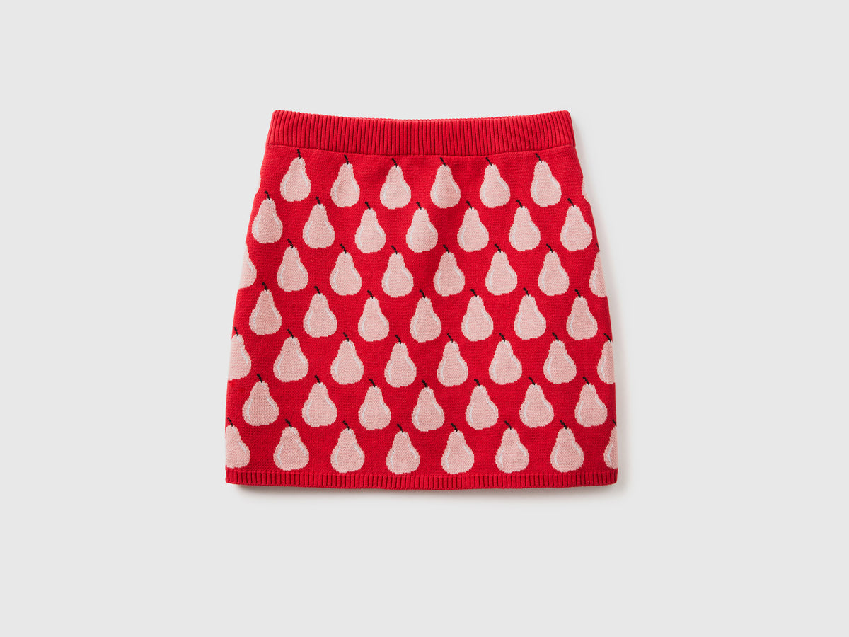 Minigonna con pattern frutta