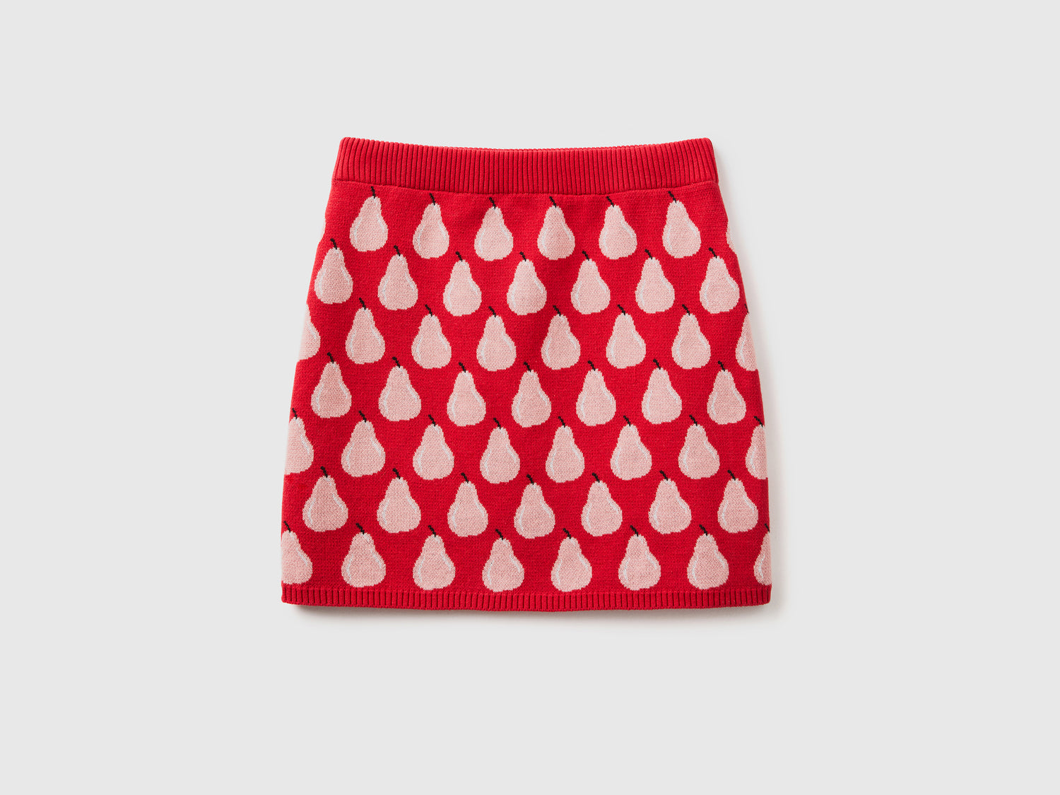 Minigonna con pattern frutta da donna rosso | Benetton Outlet