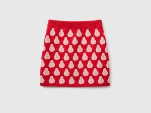 Minigonna con pattern frutta
