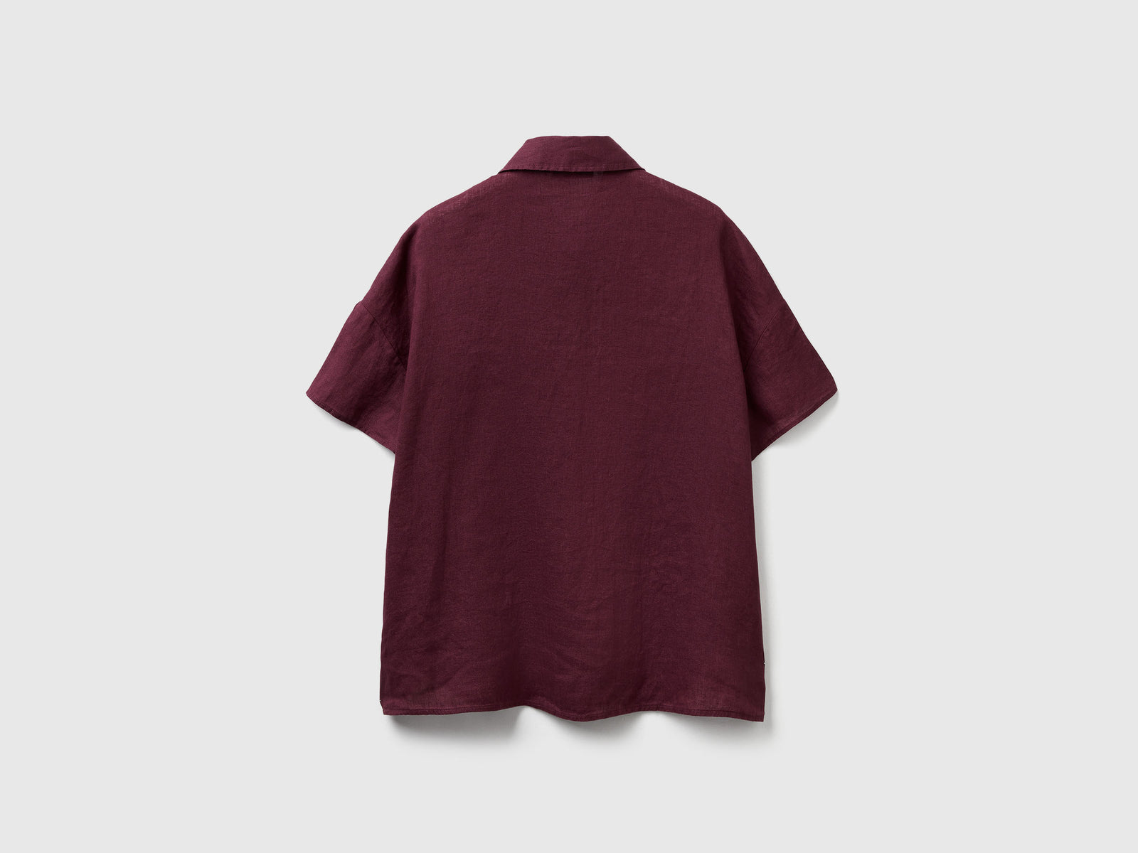 Blusa in puro lino da donna prugna 2 | Benetton Outlet