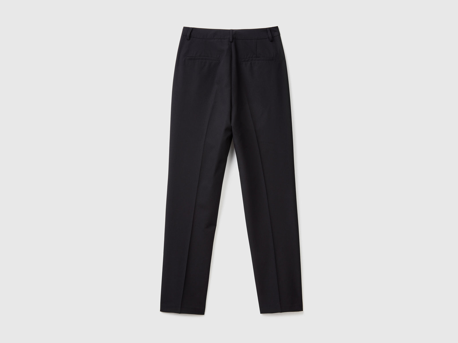 Pantaloni lunghi in misto viscosa da donna nero 2 | Benetton Outlet