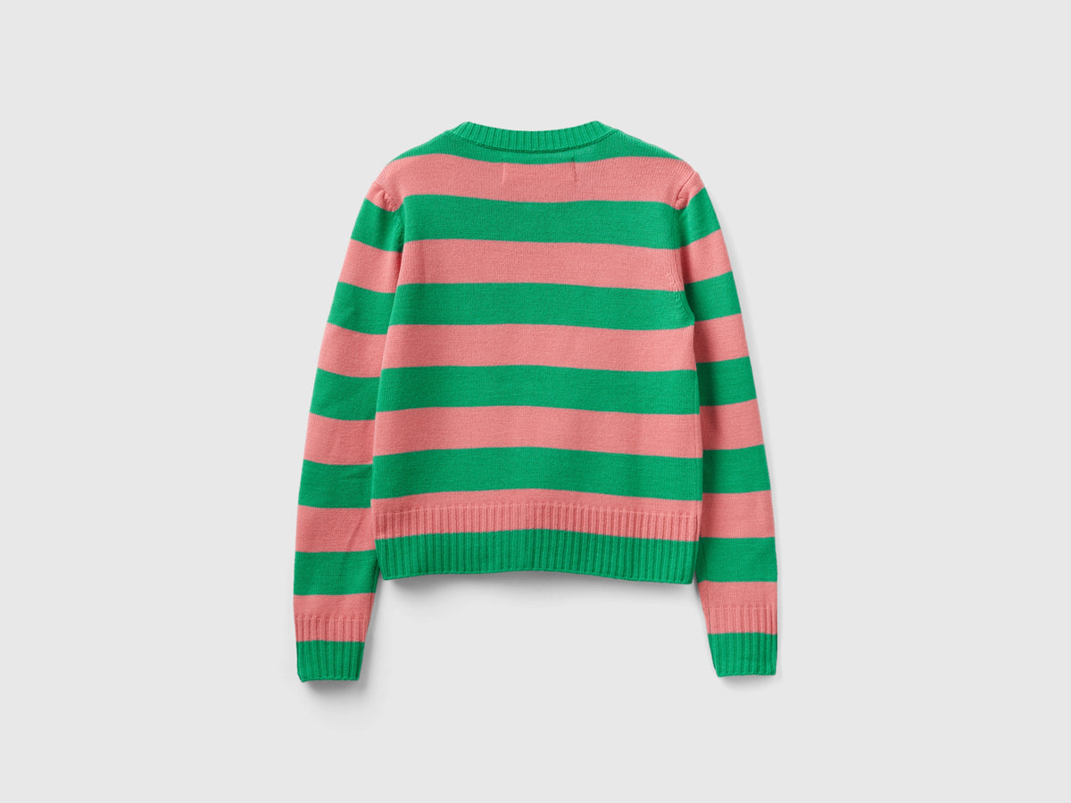 Cardigan a righe bicolor