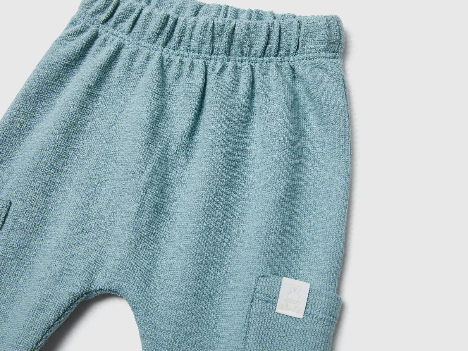 Completo in felpa a righe da neonato azzurro 3 | Benetton Outlet