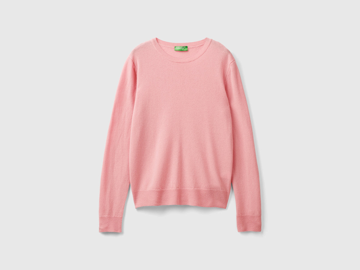 Crewneck sweater in pure Merino wool