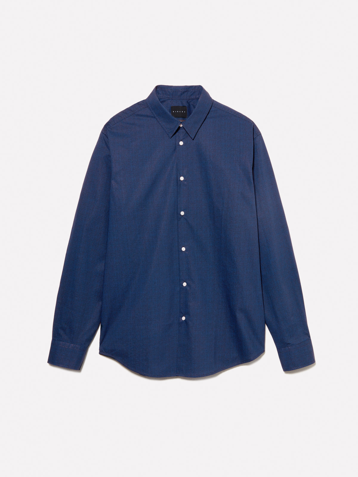 Blue printed slim fit shirt