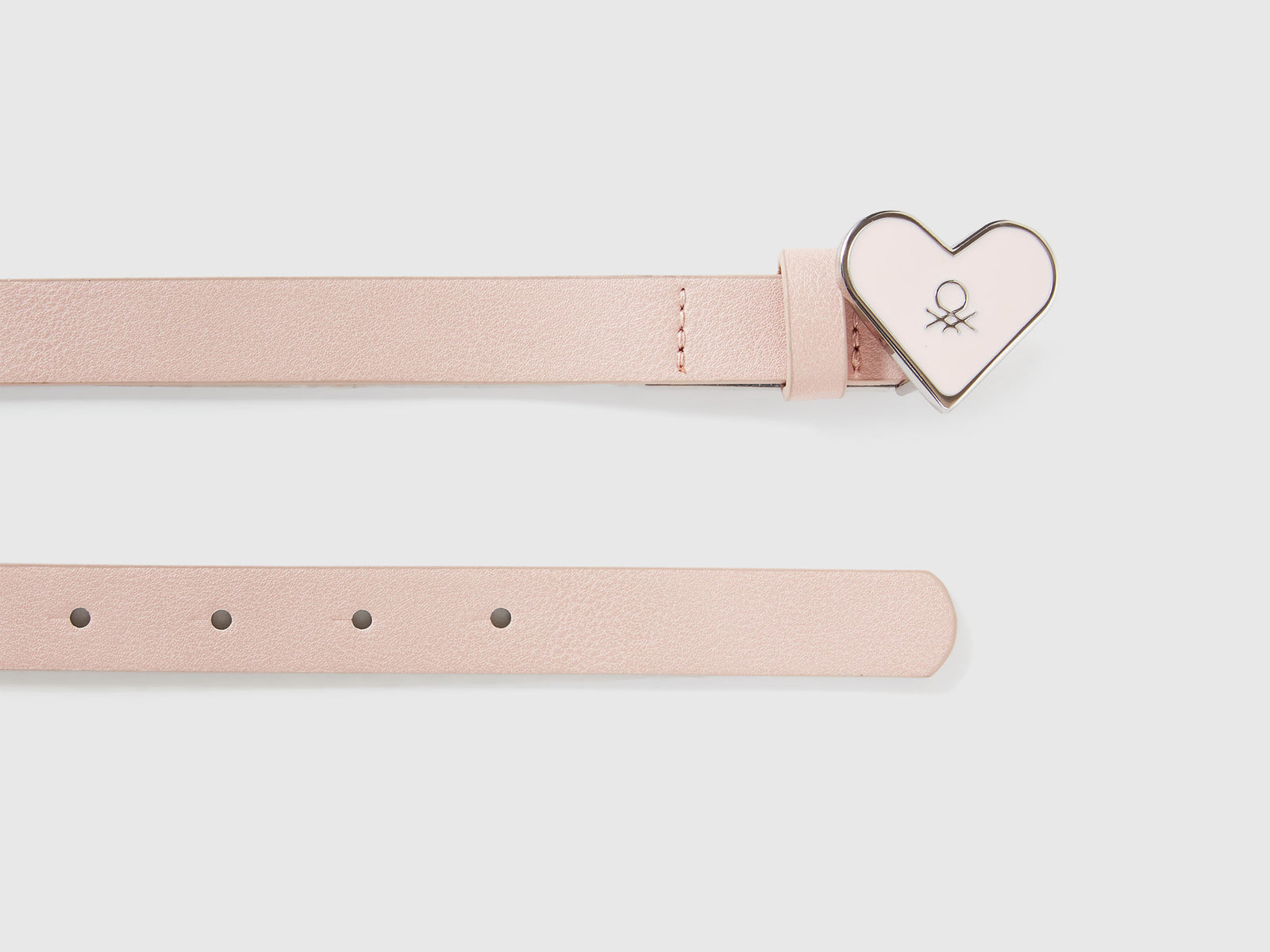 Cintura con fibbia cuore da bambina rosa tenue 2 | Benetton Outlet