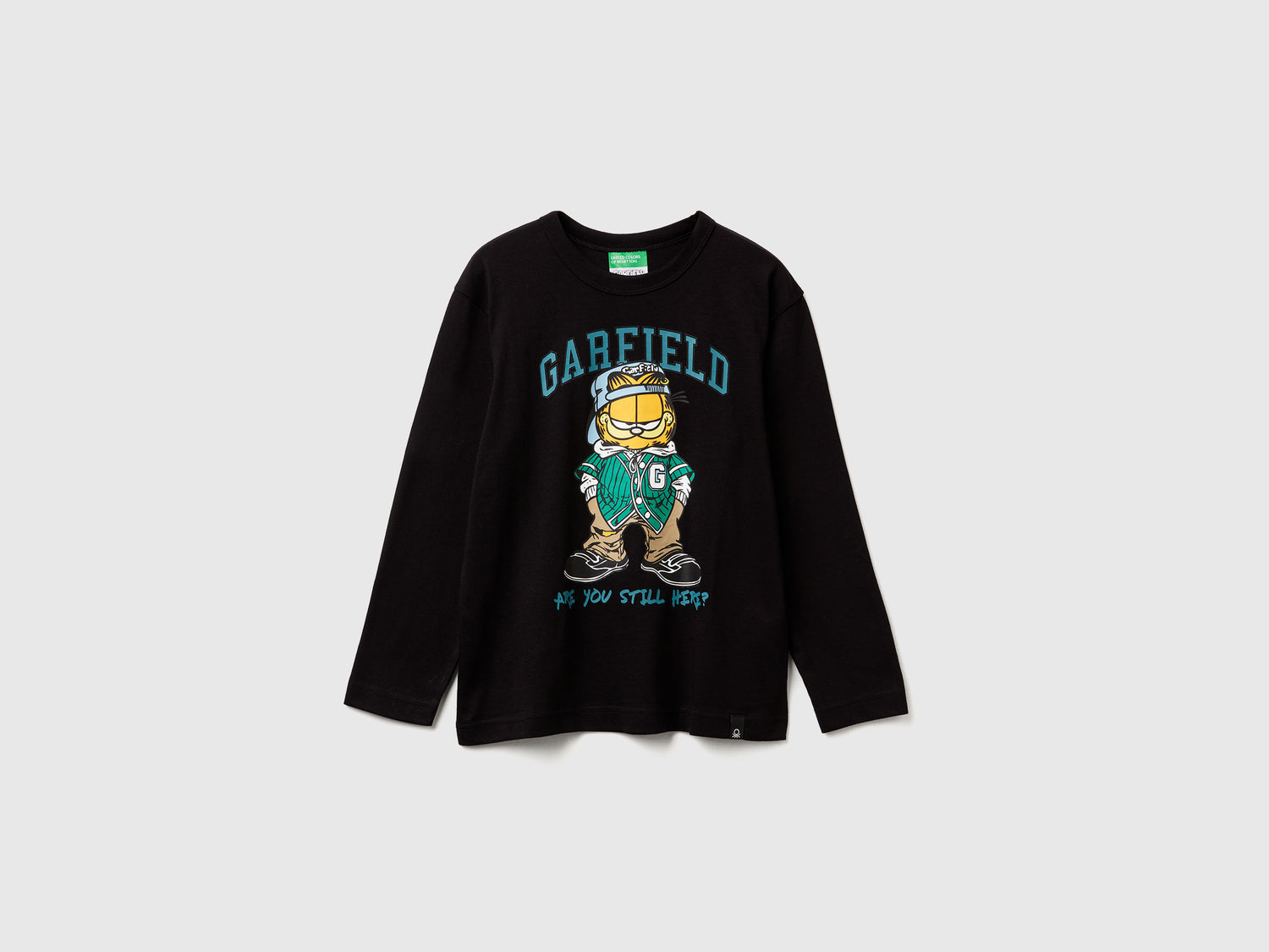 T-shirt Garfield ©2025 by Paws, Inc. da bambino nero | Benetton Outlet