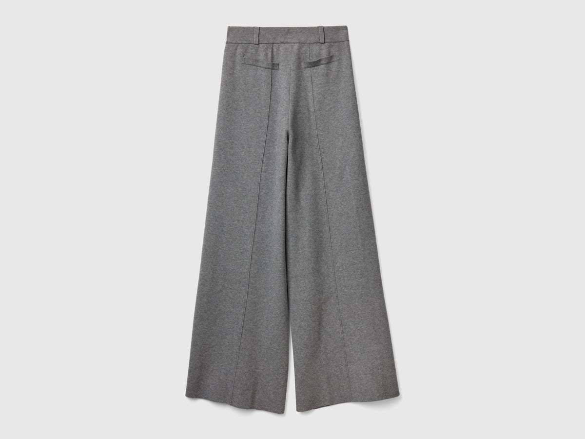 Palazzo trousers in viscose blend