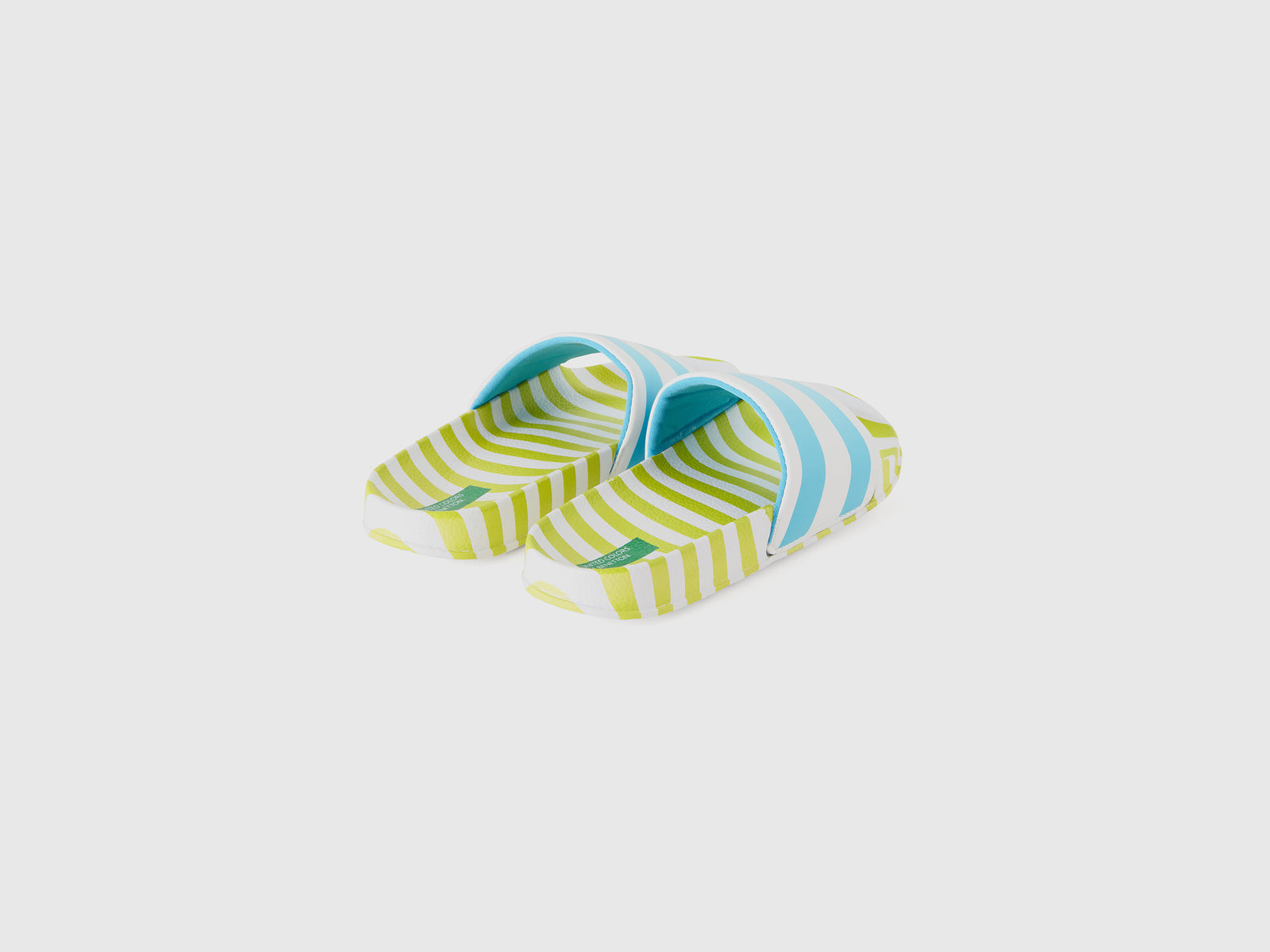 Ciabatte a righe da bambino multi-color 2 | Benetton Outlet