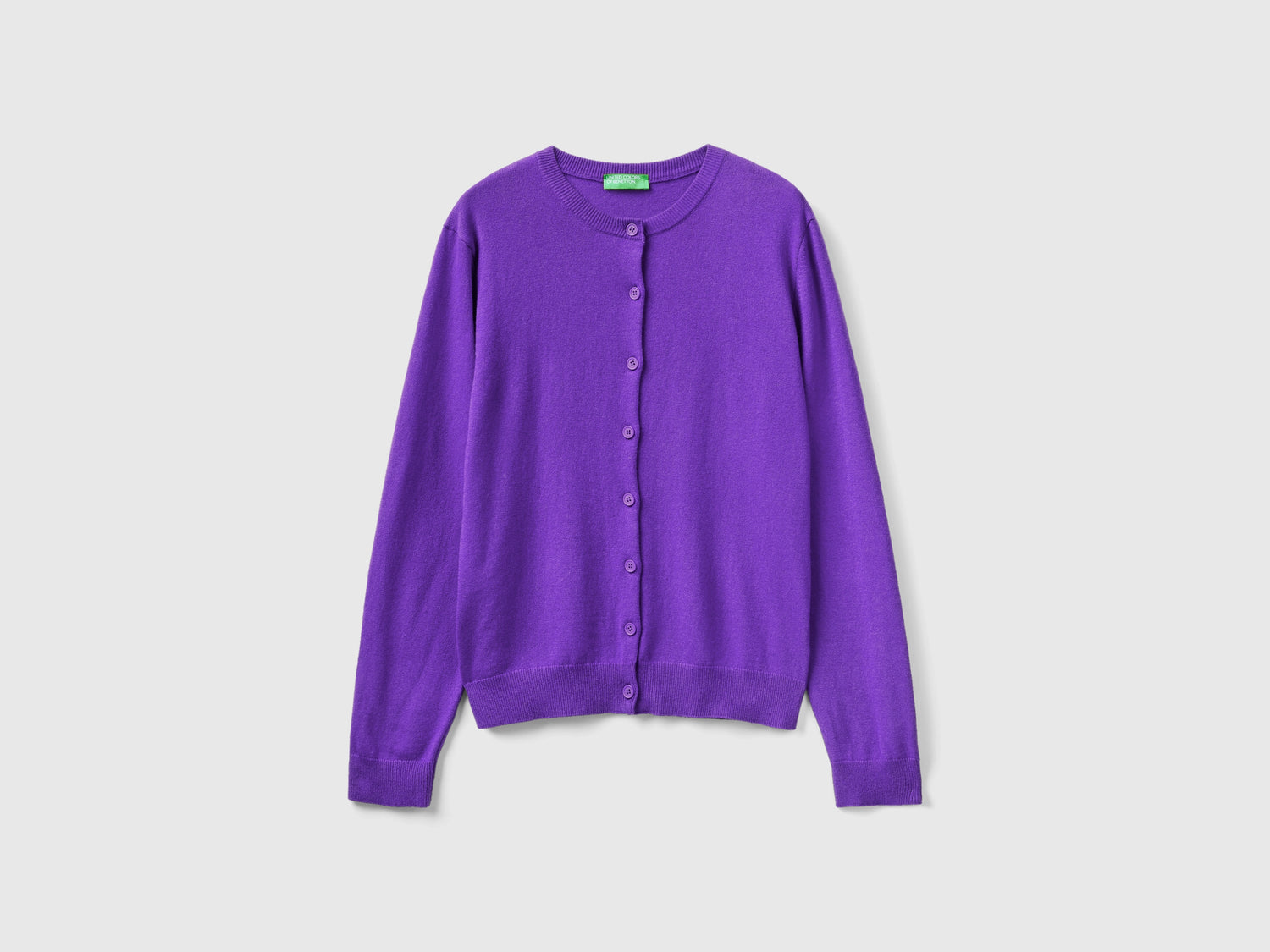 Cardigan in misto lana e cashmere da donna viola | Benetton Outlet