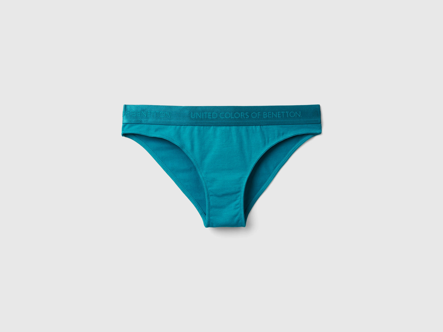 Slip in cotone bio stretch da donna verde ottanio | Benetton Outlet
