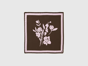 Foulard con stampa fiori