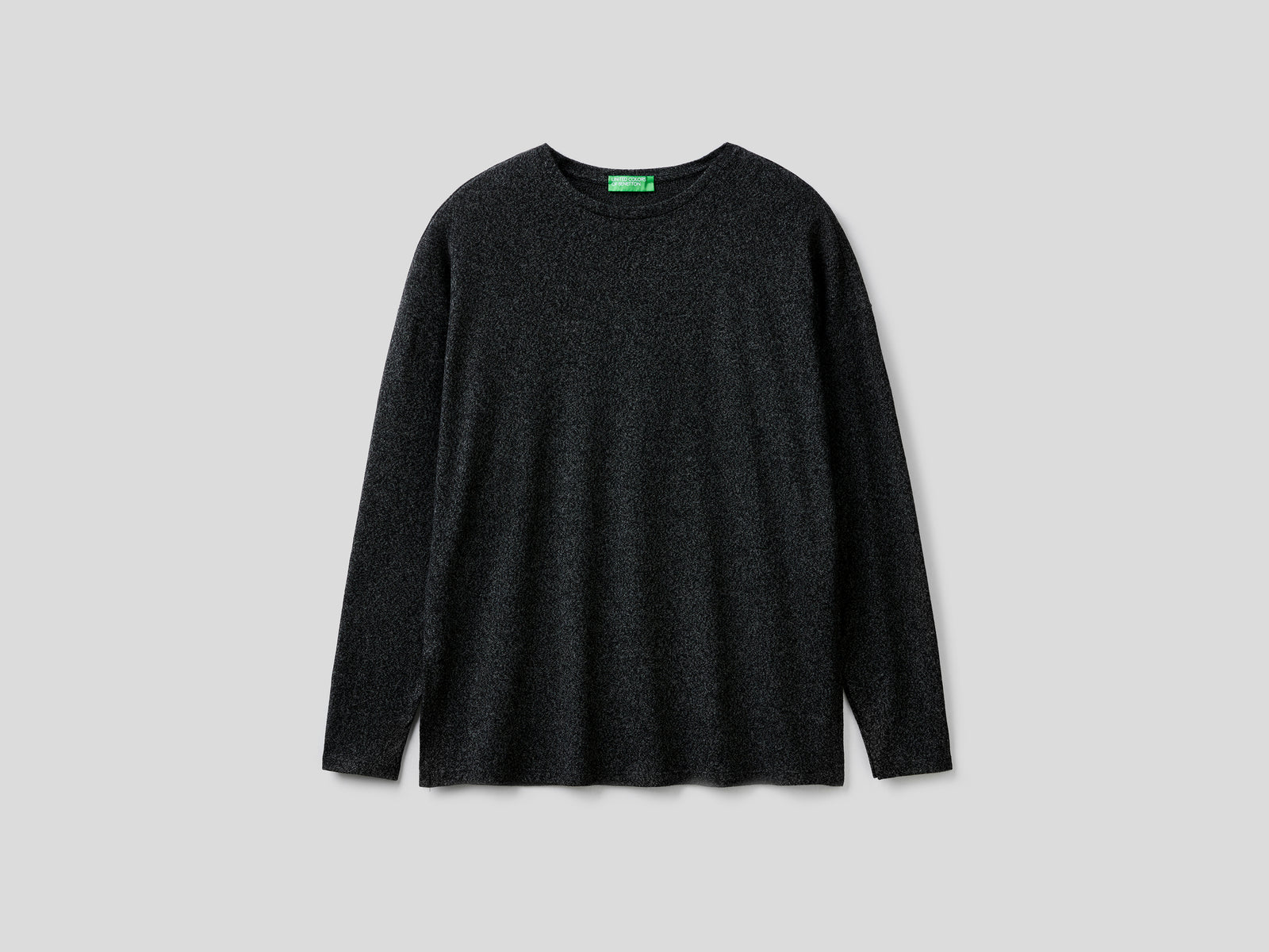 T-shirt manica lunga in viscosa stretch da donna nero | Benetton Outlet