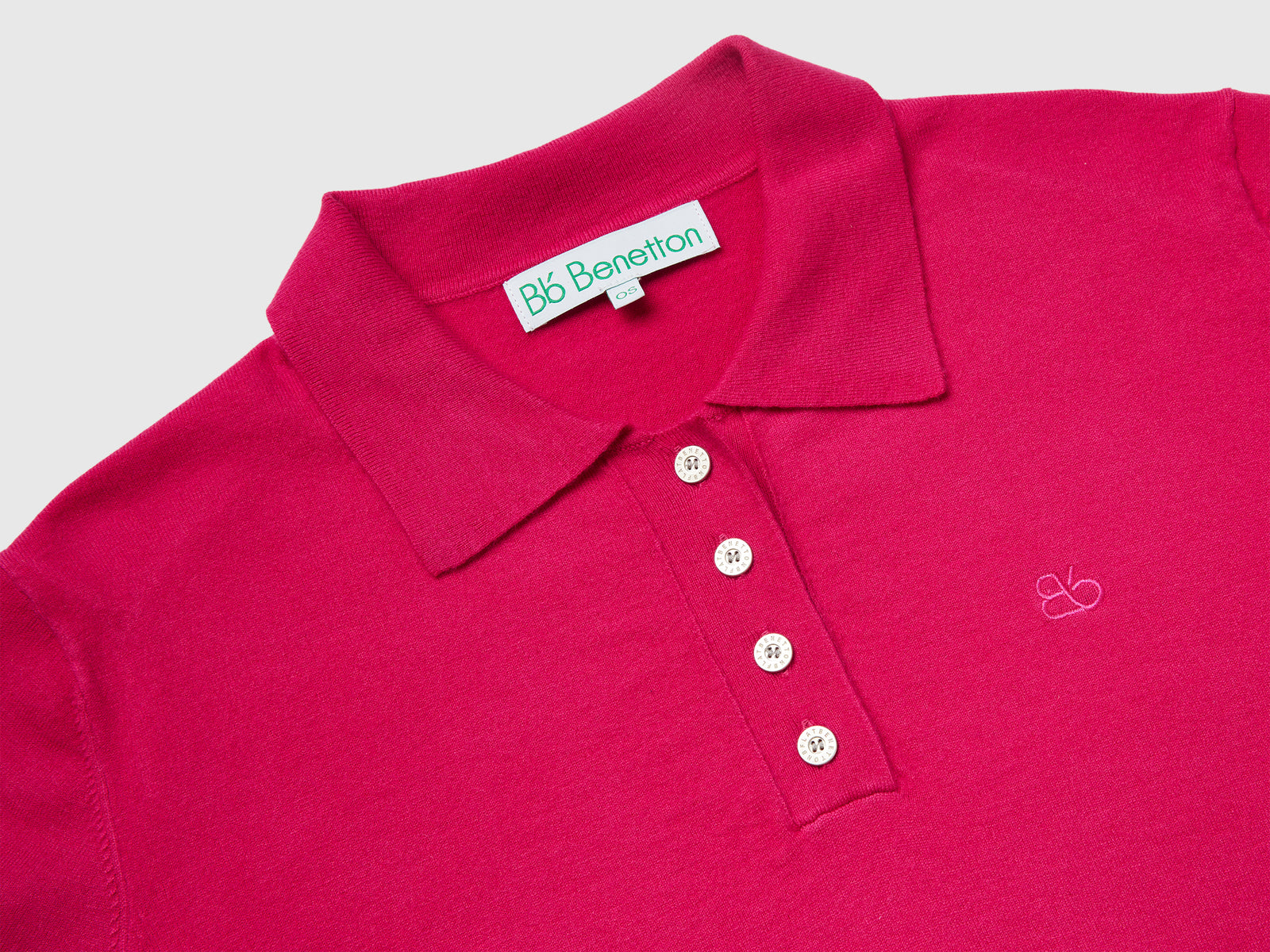 Polo in maglia di misto viscosa da donna rosso 3 | Benetton Outlet
