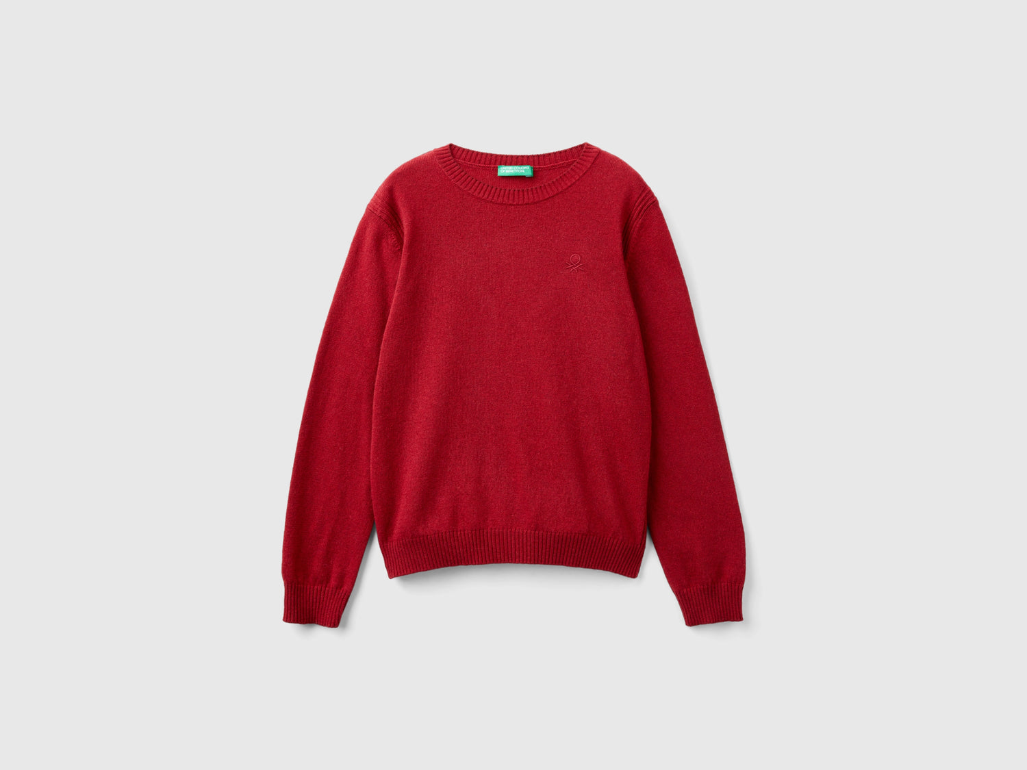 Maglia in misto lana e cashmere da bambino rosso | Benetton Outlet