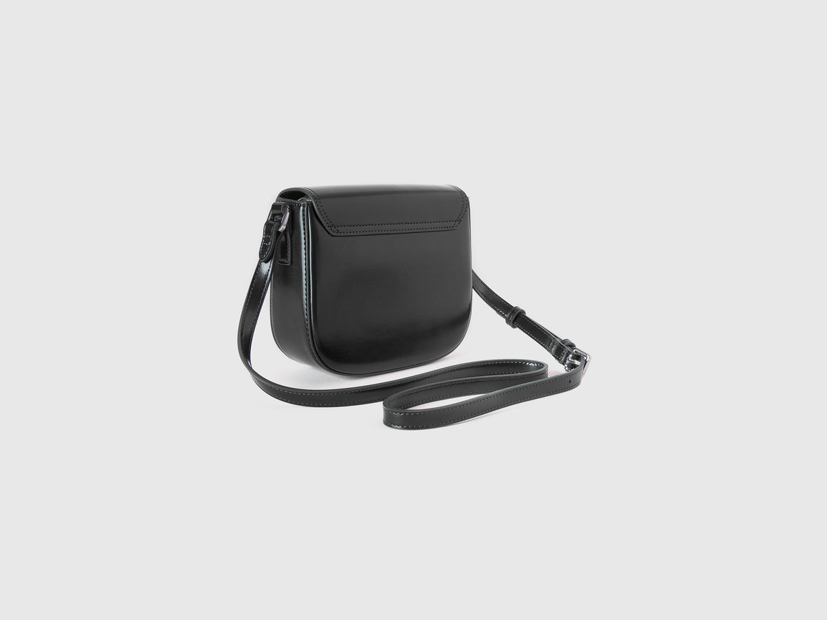 Borsa piccola a tracolla effetto vernice