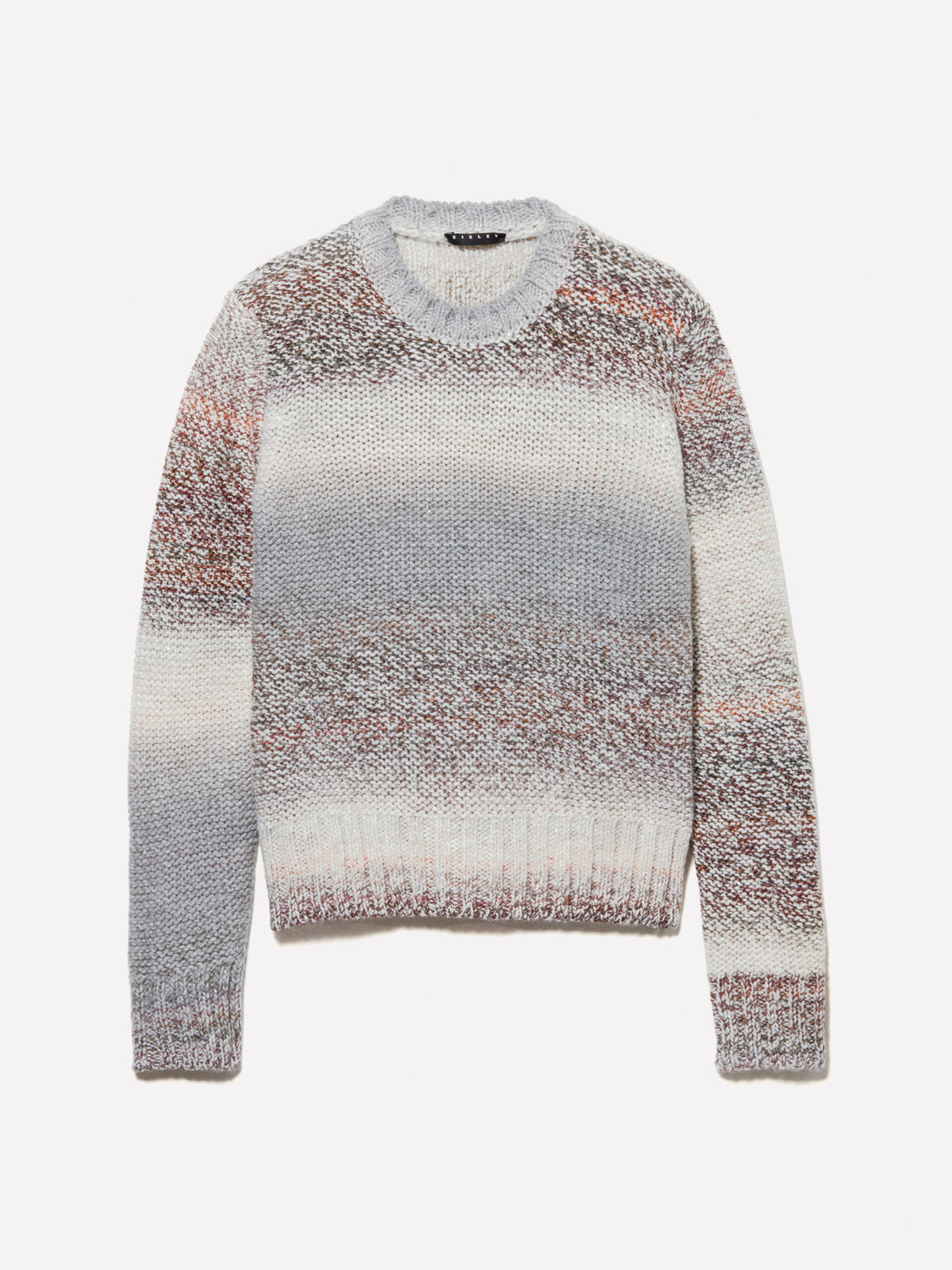 Maglia sfumata rosa e marrone