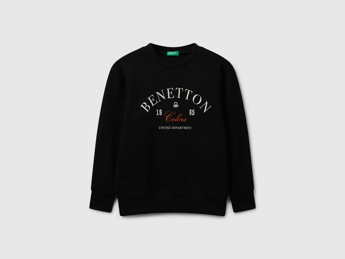 Felpa con logo in cotone