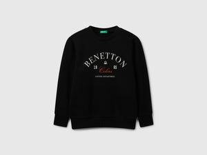 Felpa con logo in cotone