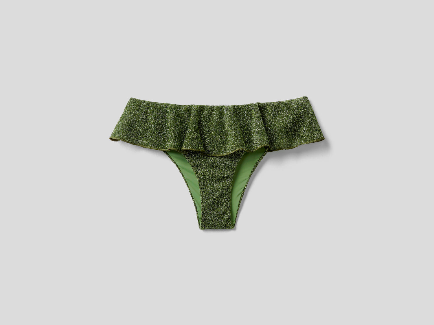 Slip mare in lurex ed ECONYL® da donna verde | Benetton Outlet