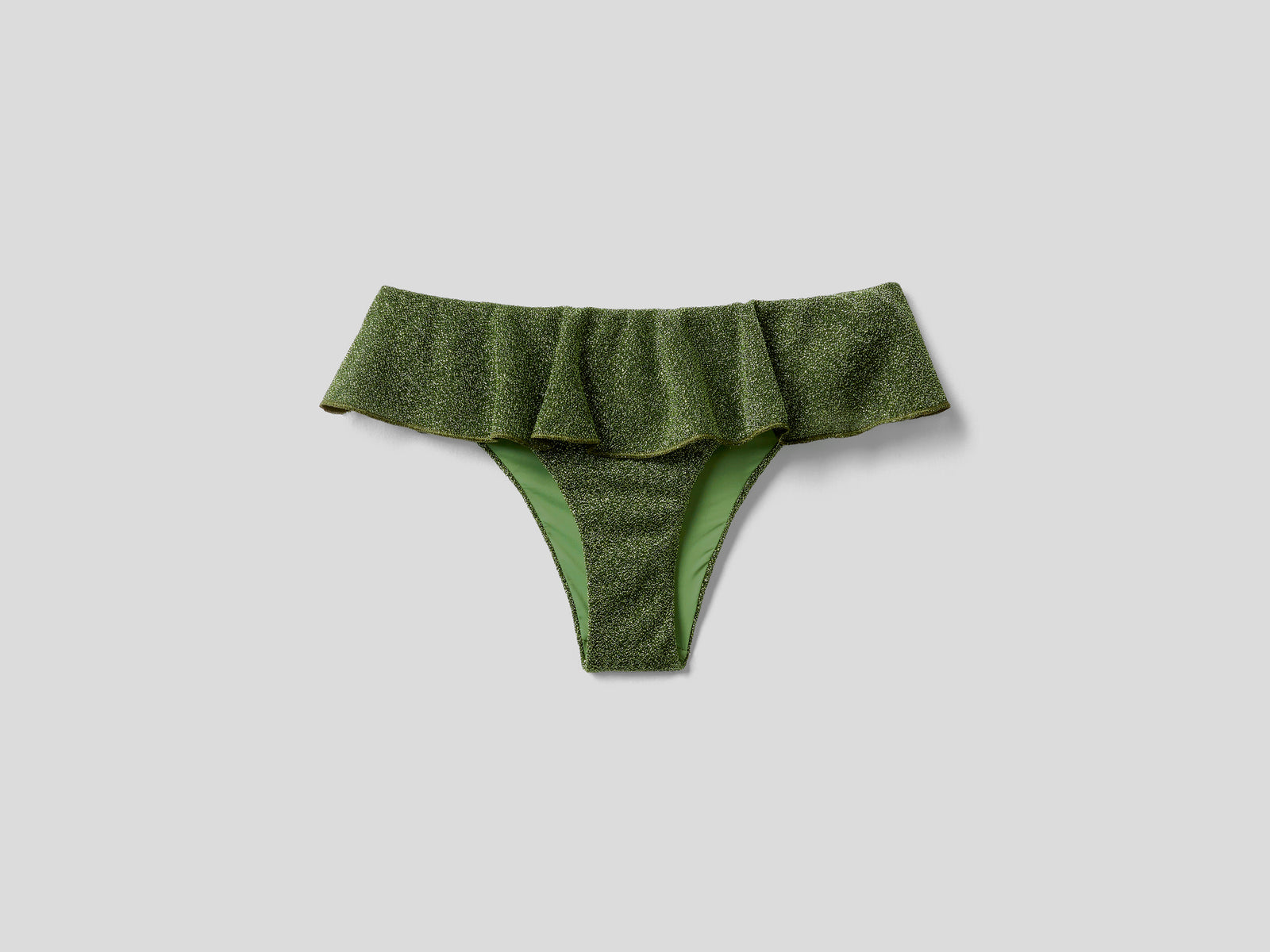 Slip mare in lurex ed ECONYL® da donna verde | Benetton Outlet