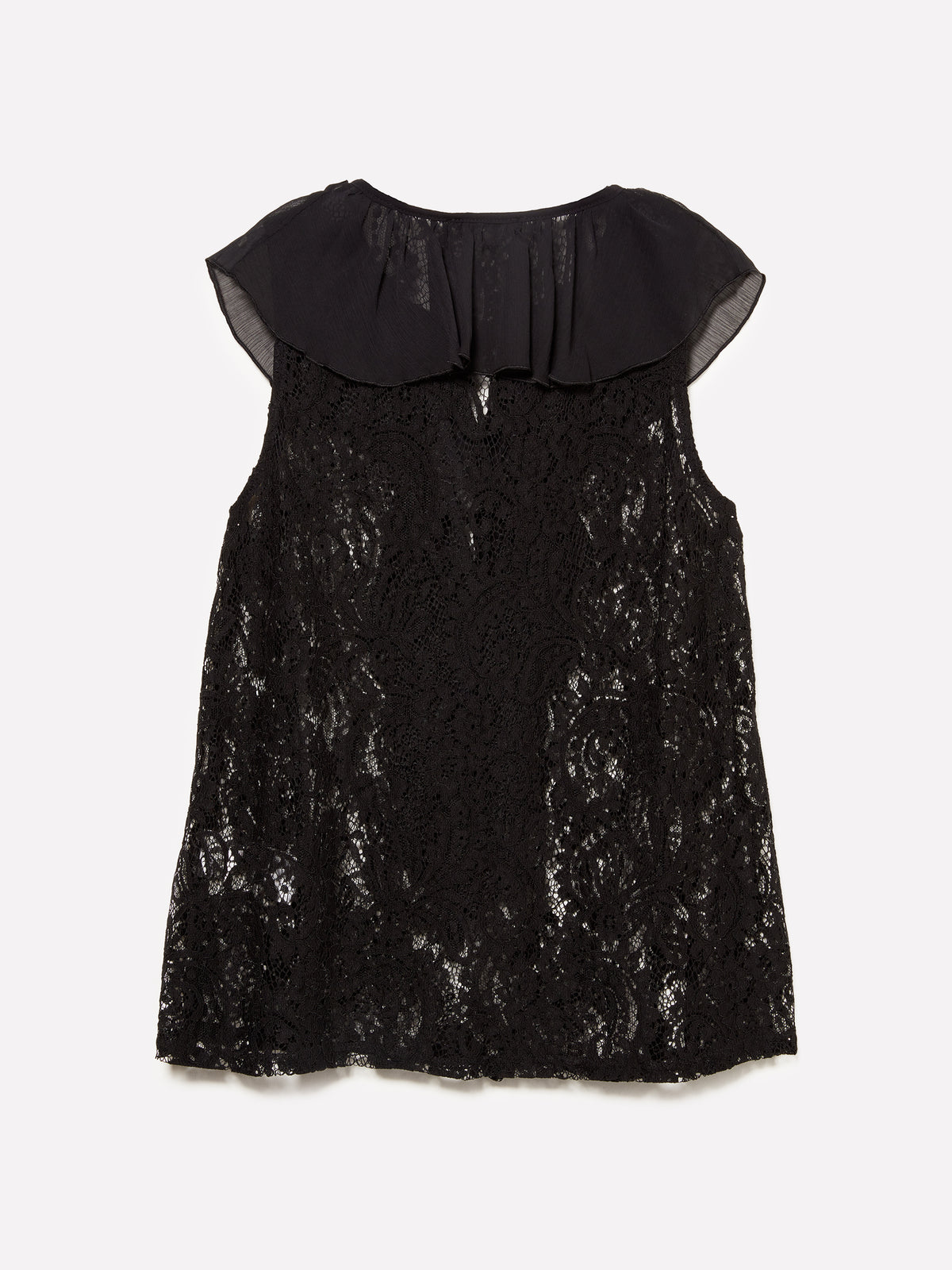 Top in pizzo con jabot