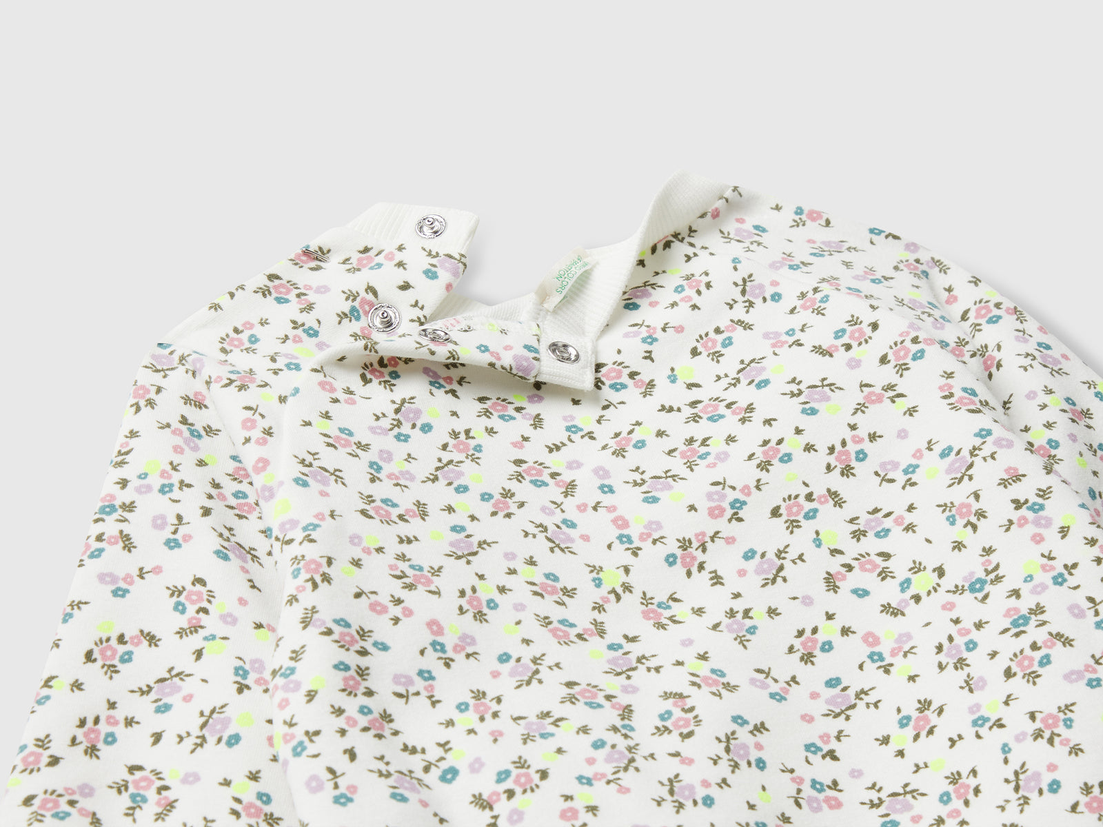 Completino in felpa con stampa da neonato lilla 3 | Benetton Outlet