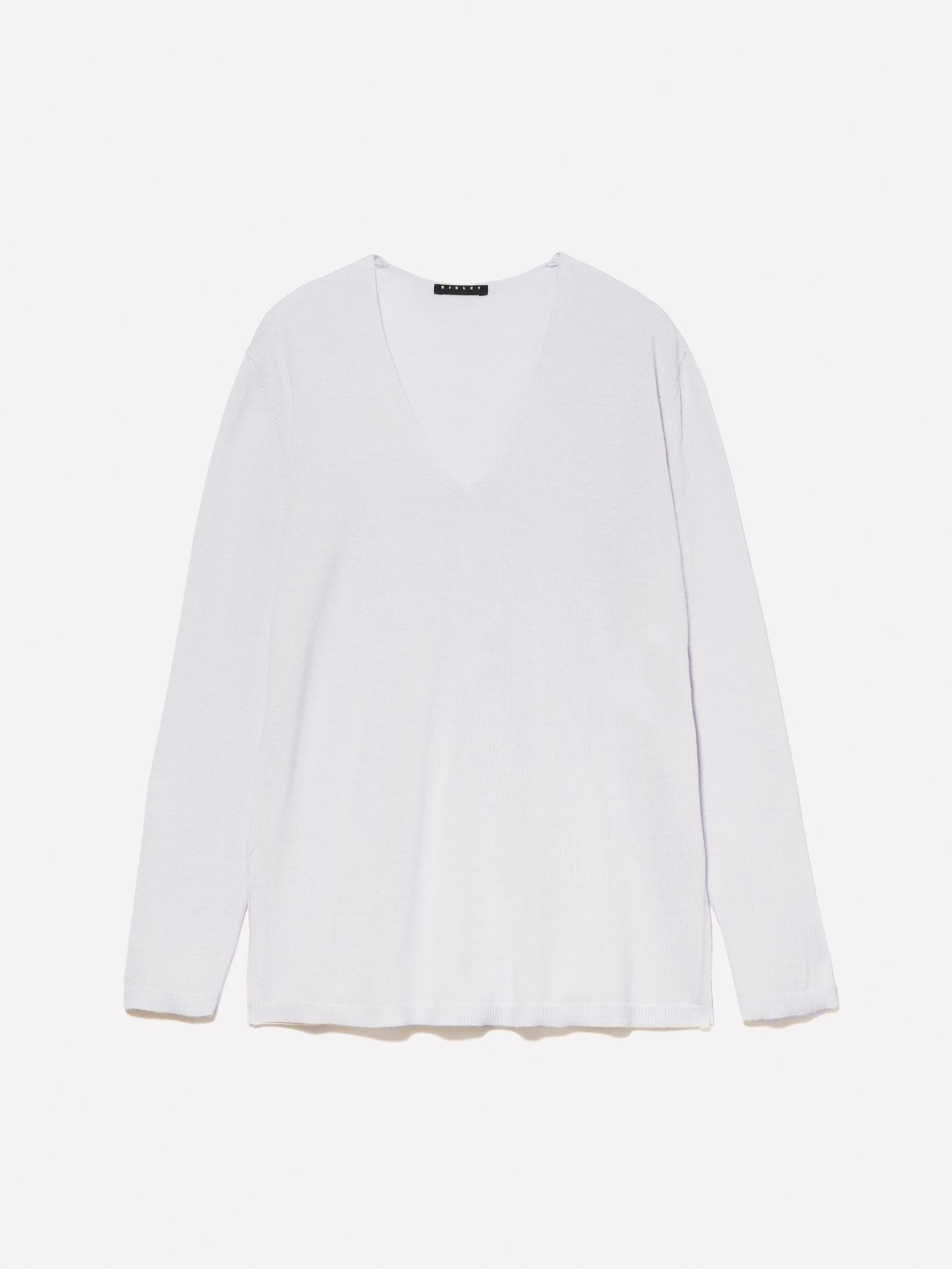 Maglia over fit con scollo profondo da donna bianco panna | Sisley Outlet