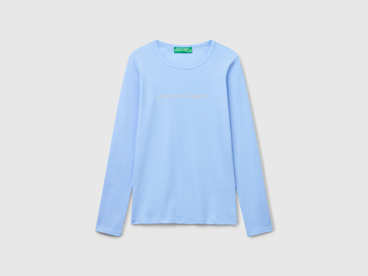 T-shirt a manica lunga 100% cotone