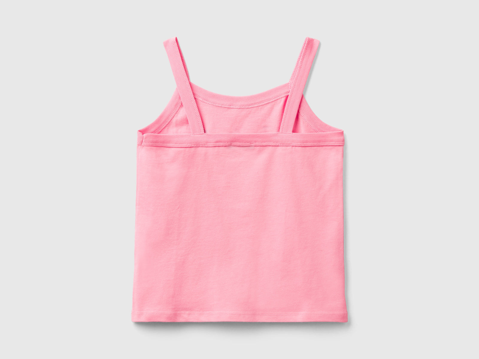 Canotta con stampa logo glitter da bambina rosa 2 | Benetton Outlet