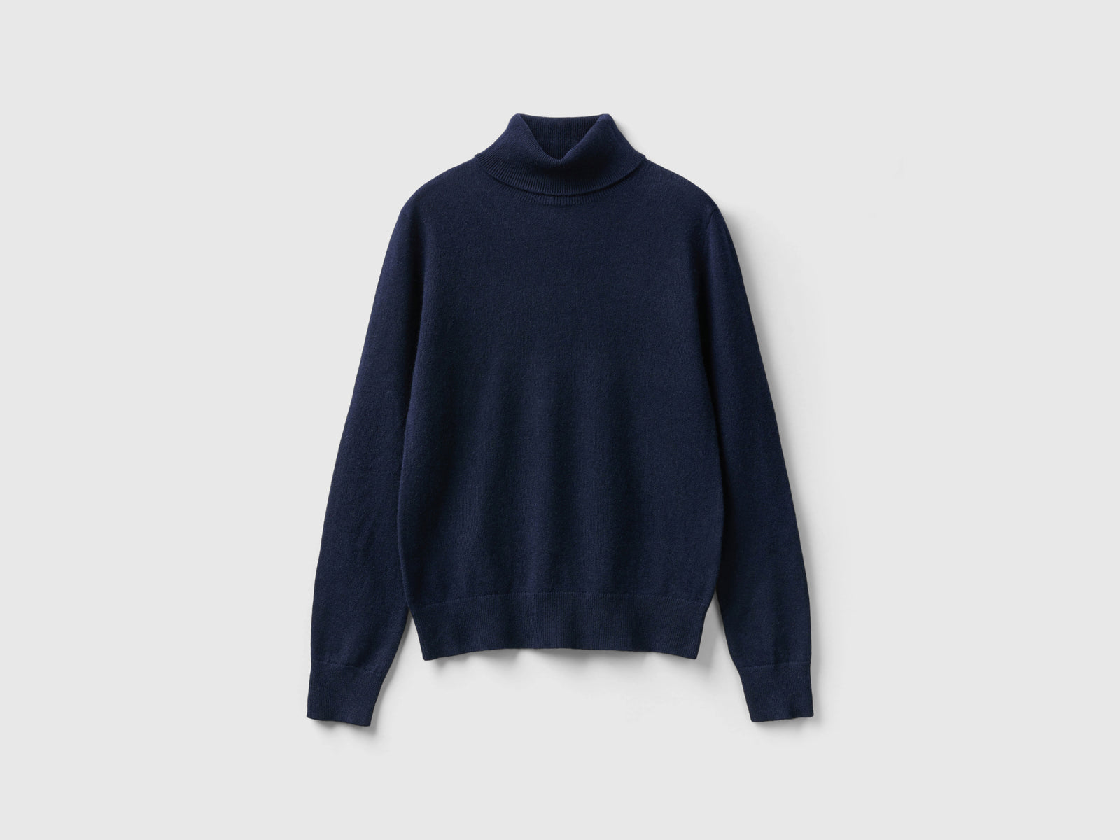 Dolcevita in puro cashmere da donna blu scuro | Benetton Outlet