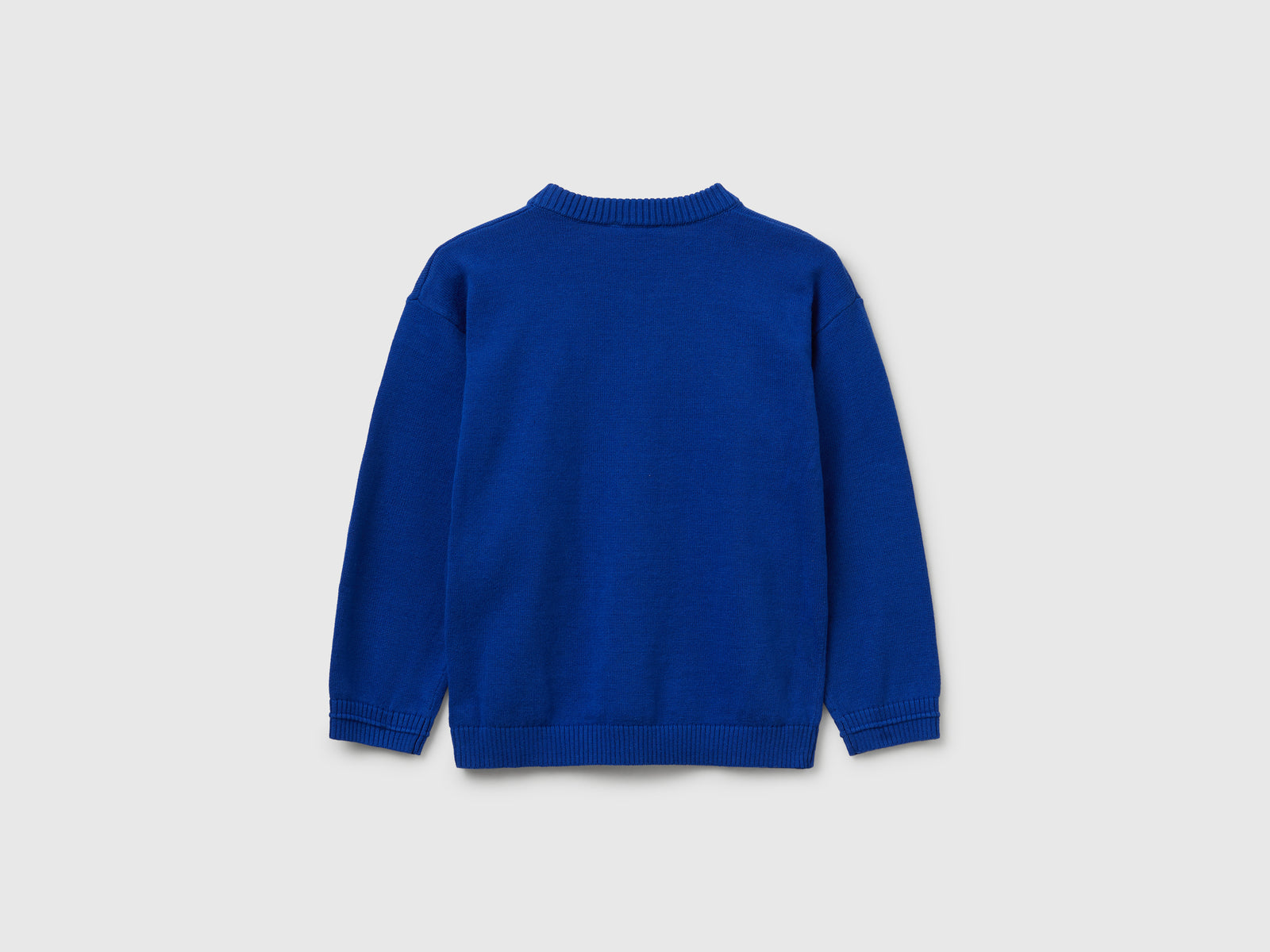 Maglioncino in puro cotone con logo da bimbo bluette 2 | Benetton Outlet
