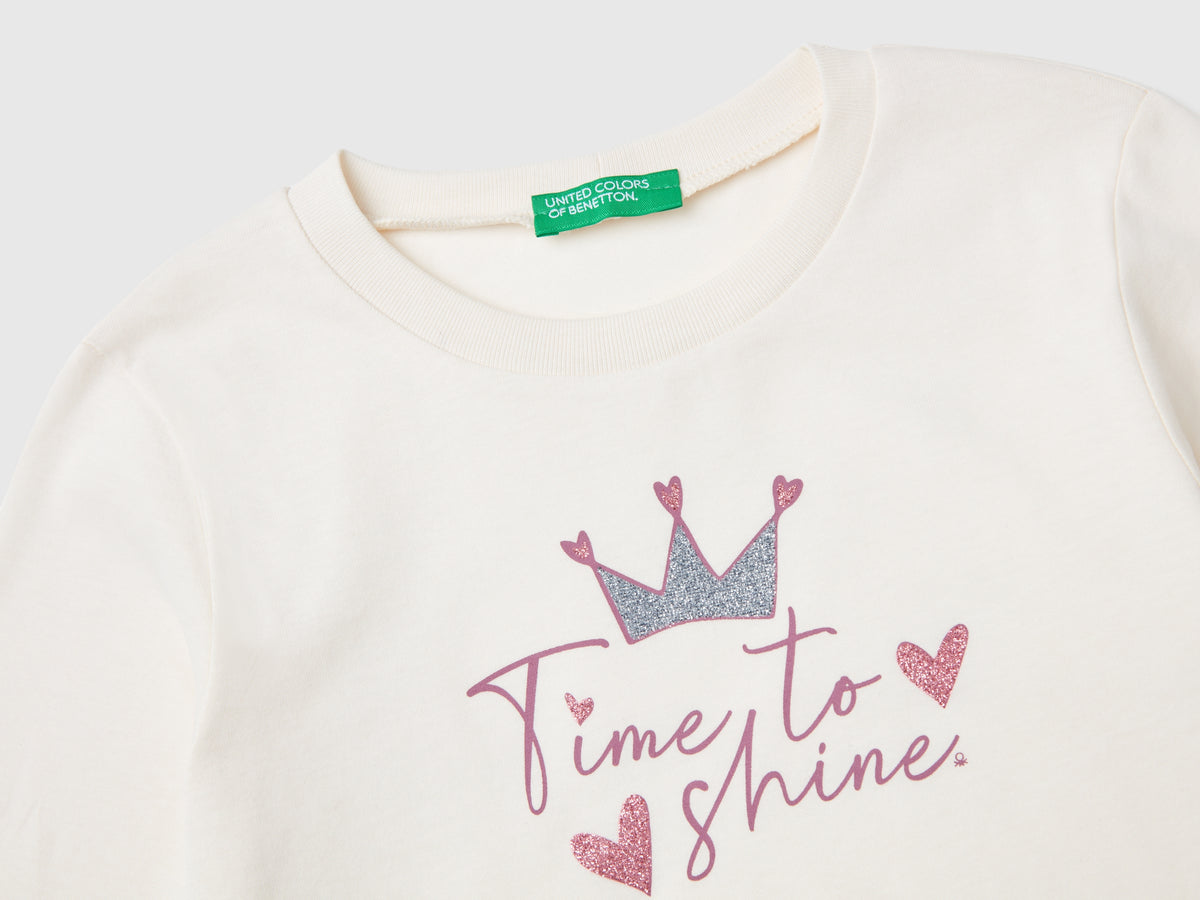 Glitter print T-shirt