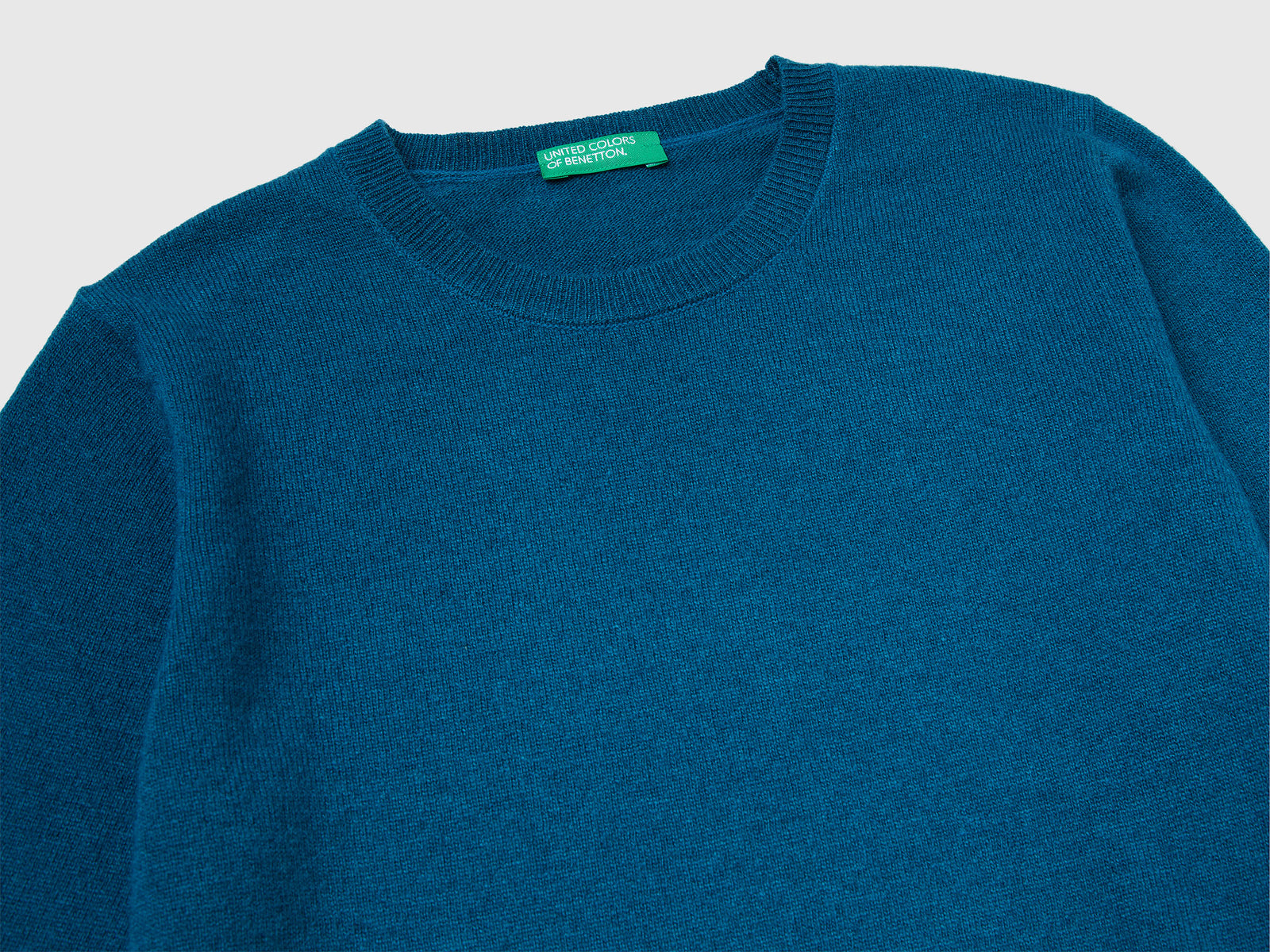Maglia in misto lana e viscosa da bambino verde ottanio 3 | Benetton Outlet