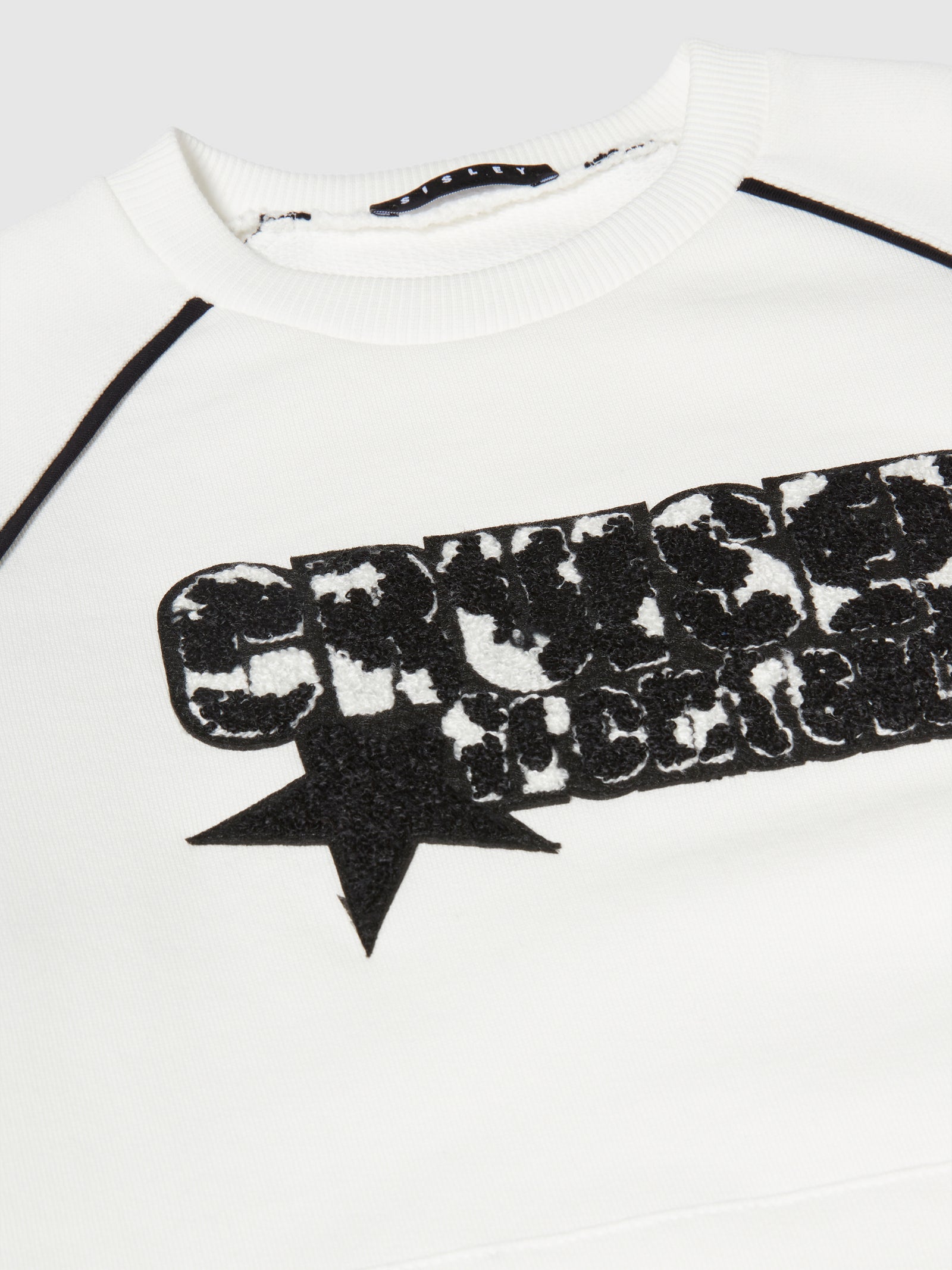 Felpa over con patch da bambino bianco 3 | Sisley young Outlet