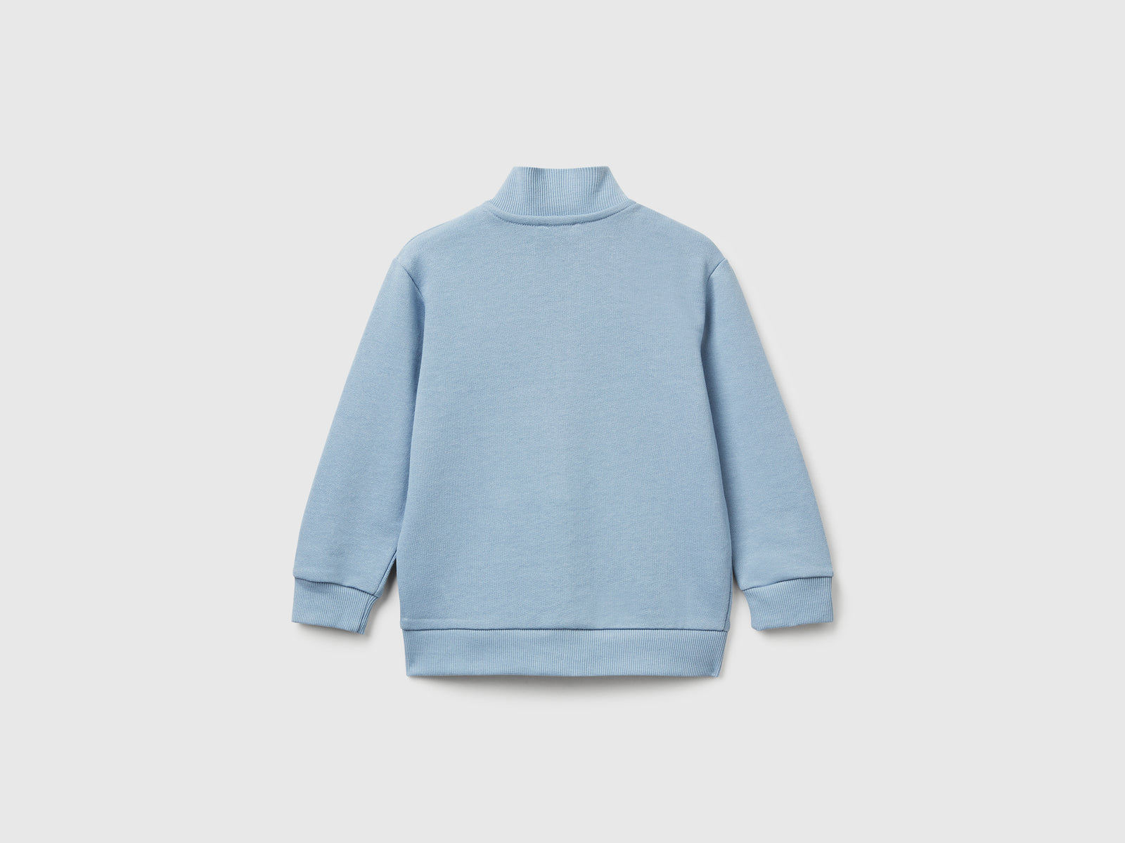 Felpa in cotone con logo da bimbo azzurro 2 | Benetton Outlet