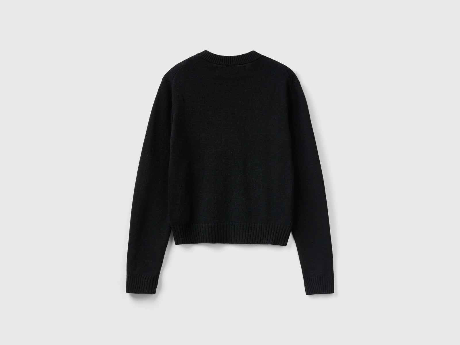 Maglioncino con intarsio coniglio da donna nero 2 | Benetton Outlet