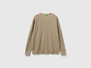 Maglia regular fit in misto lino