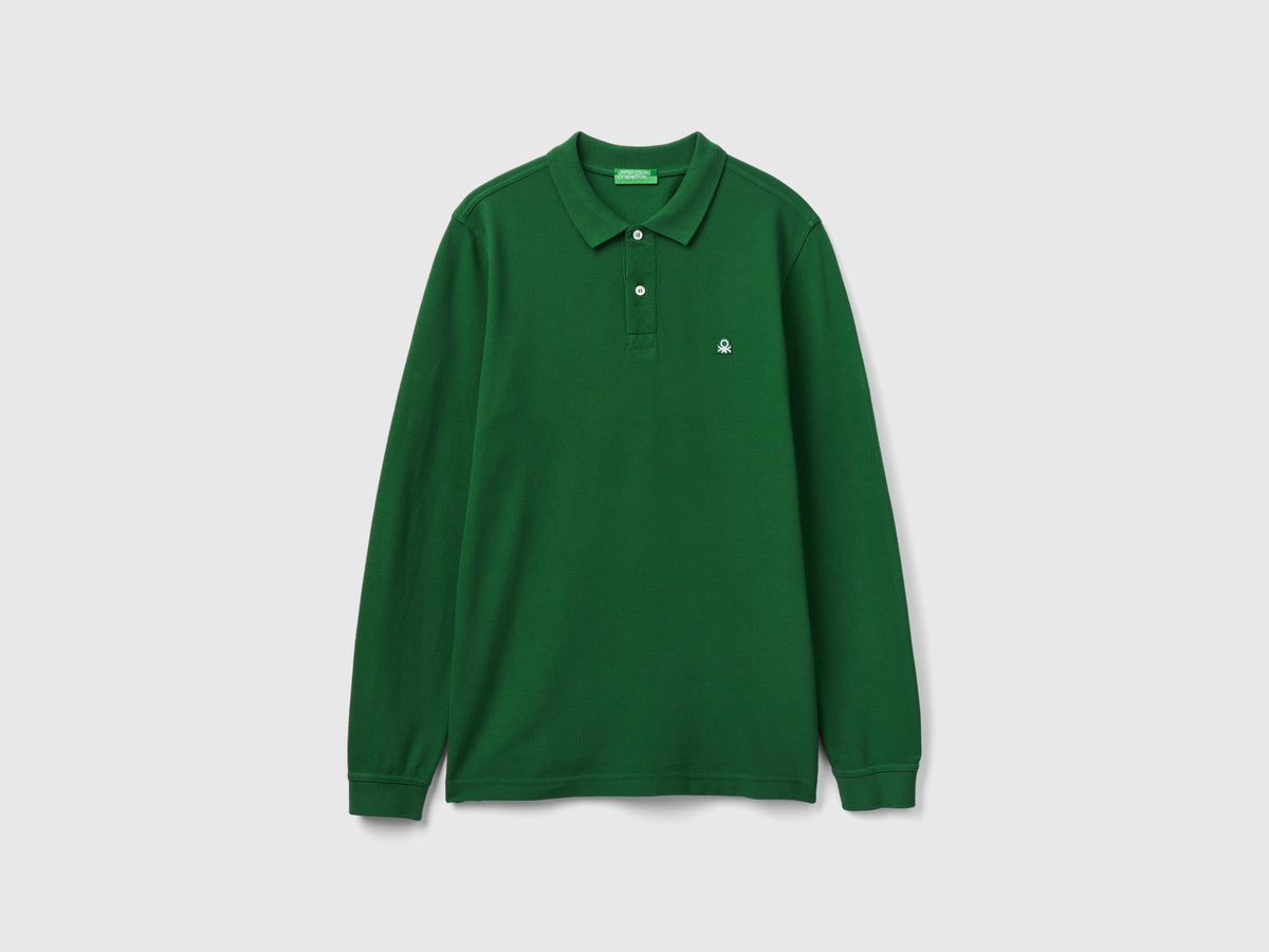 Polo a manica lunga 100% cotone