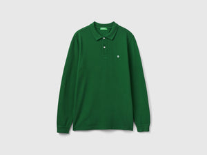 Polo a manica lunga 100% cotone