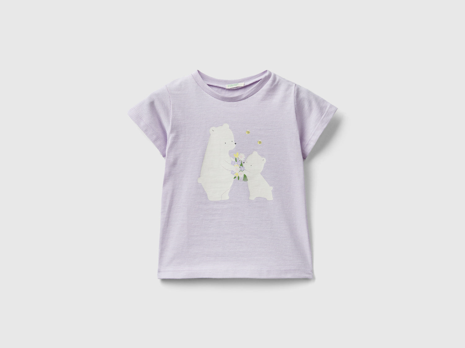 Maglietta con stampa davanti e dietro da neonato lilla | Benetton Outlet