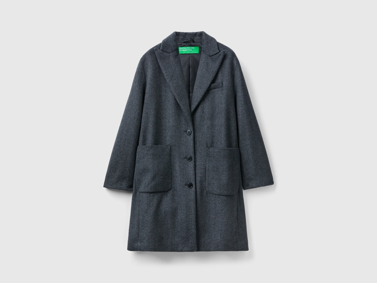 Cappotto corto in misto lana