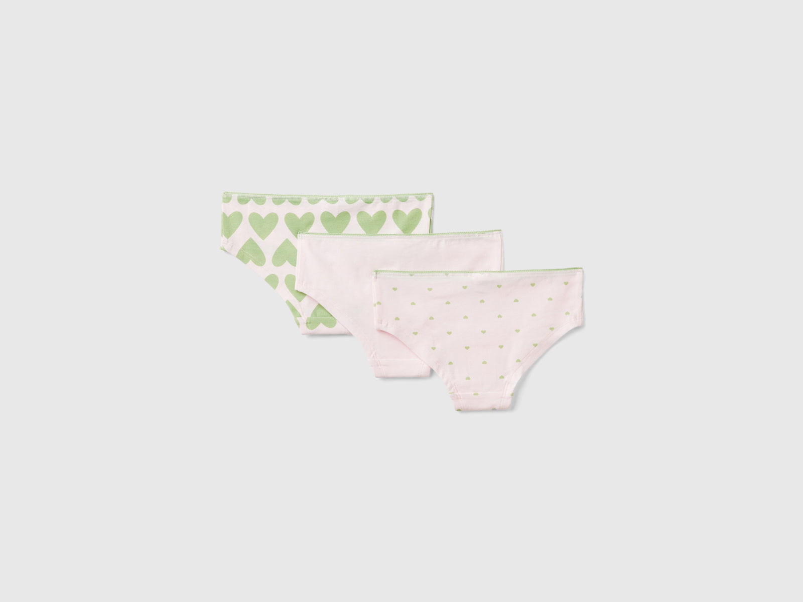 Tre culotte in cotone stretch da bambina multi-color 2 | Benetton Outlet