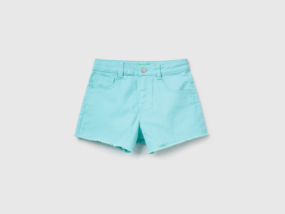 Pantaloni corti cinque tasche in misto cotone elasticizzato