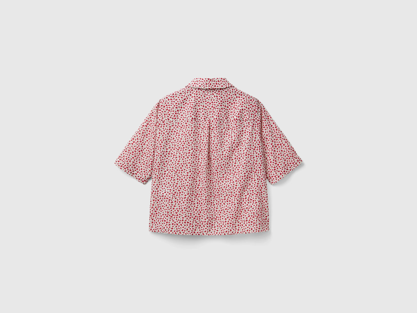 Camicia fantasia a manica corta da donna bianco panna 2 | Benetton Outlet